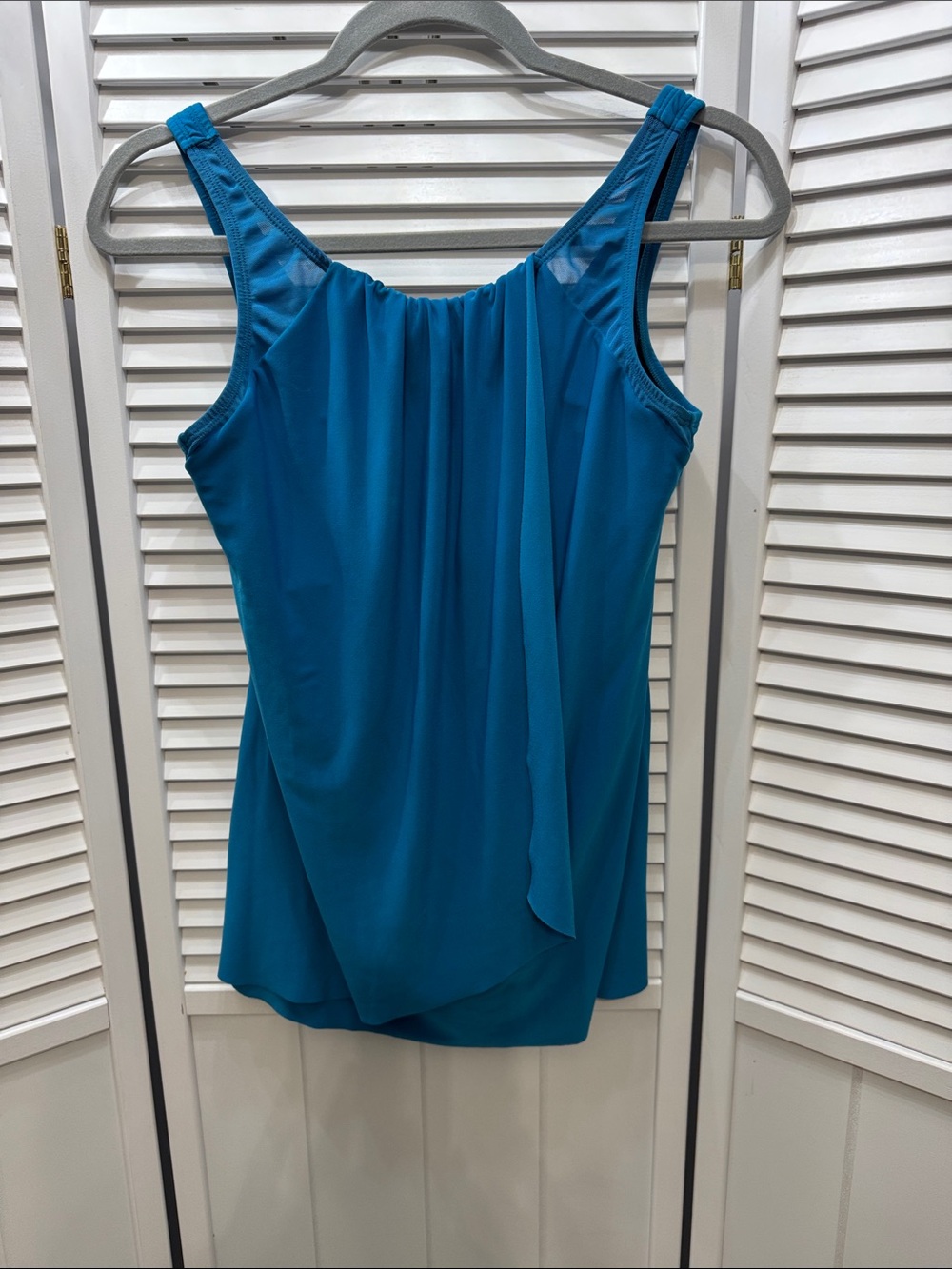 Miraclesuit Teal Blue Draped Sleeveless Women's Camisole